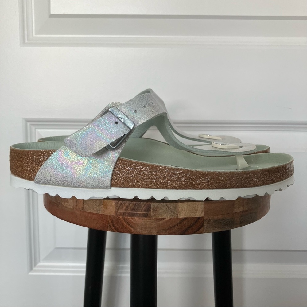 NEW Birkenstock Gizeh Sandals Womens EU 37 US 6-6.5 Silver 2026-3c11